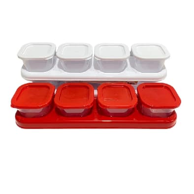 Porta Temperos Base com 4 Potes Keita