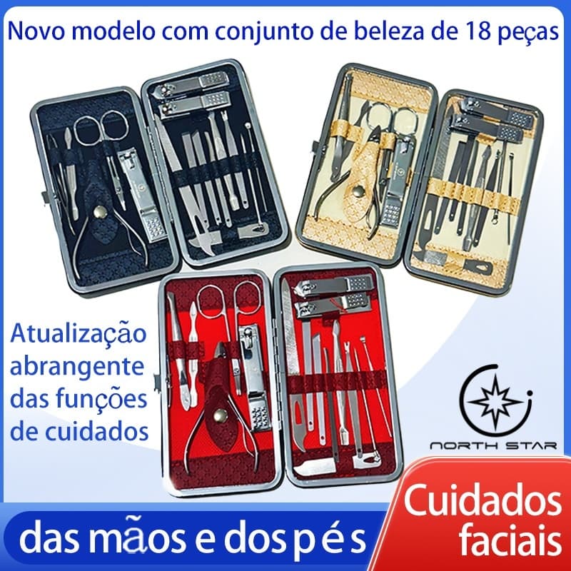 KIT 16 Pçs/Set Professional Aço Inoxidável Cutícula Nippers Cortador De Unhas KA-5507