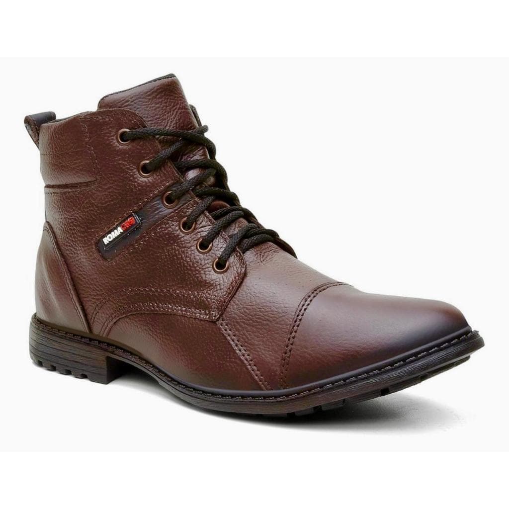 Bota Coturno Casual Em Couro Com Ziper Lateral Lançamento!!!