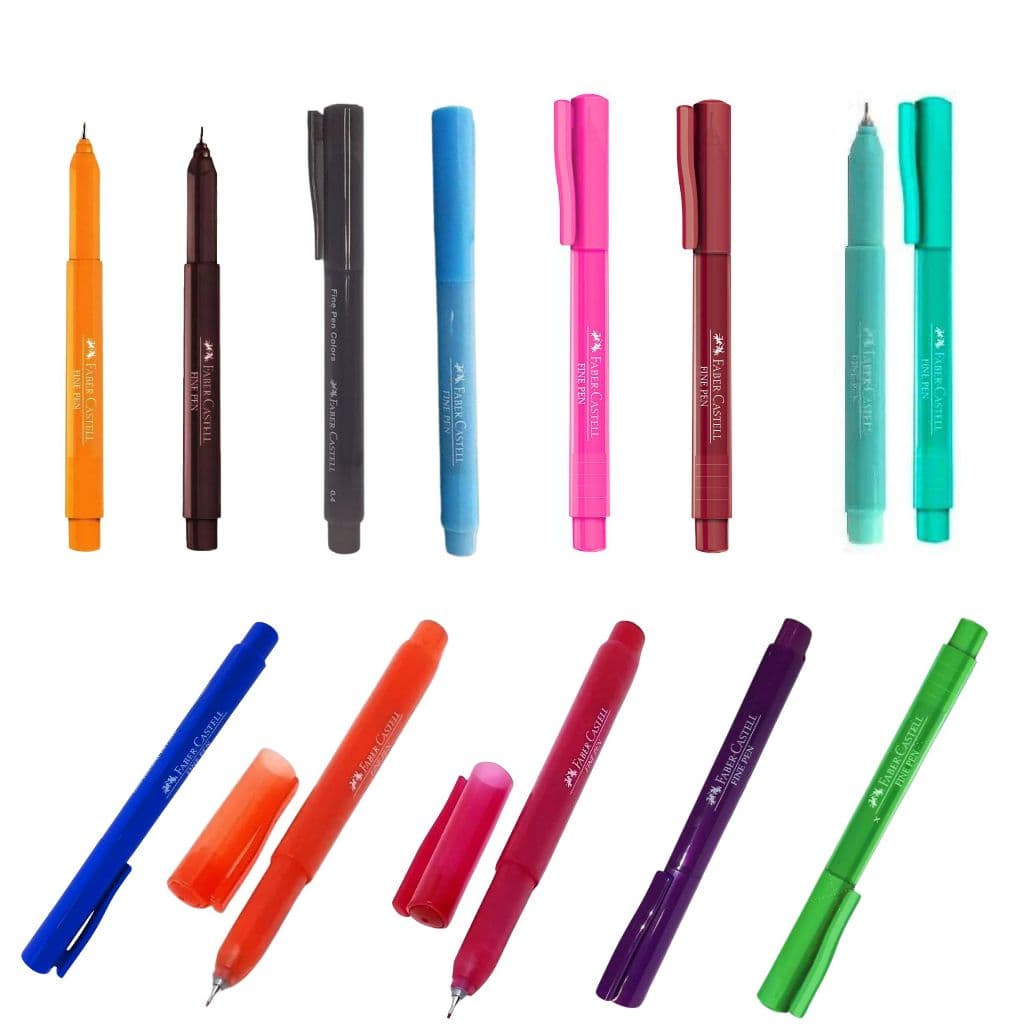 Caneta Hidrográfica Ponta Fina Fine Pen Colors 0.4 mm - Faber-Castell