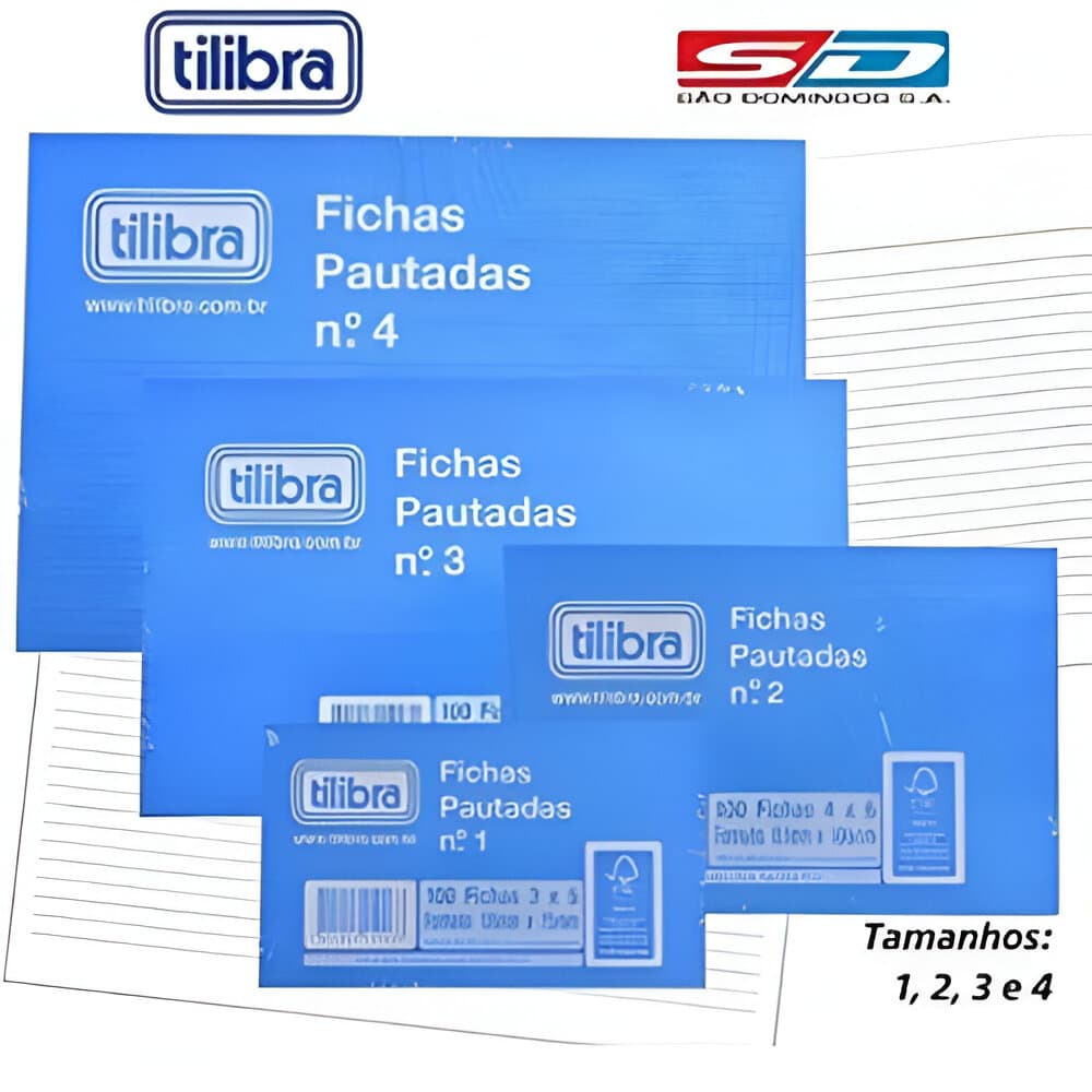 FICHA PAUTADA N.º 1/2/3/4 TILIBRA