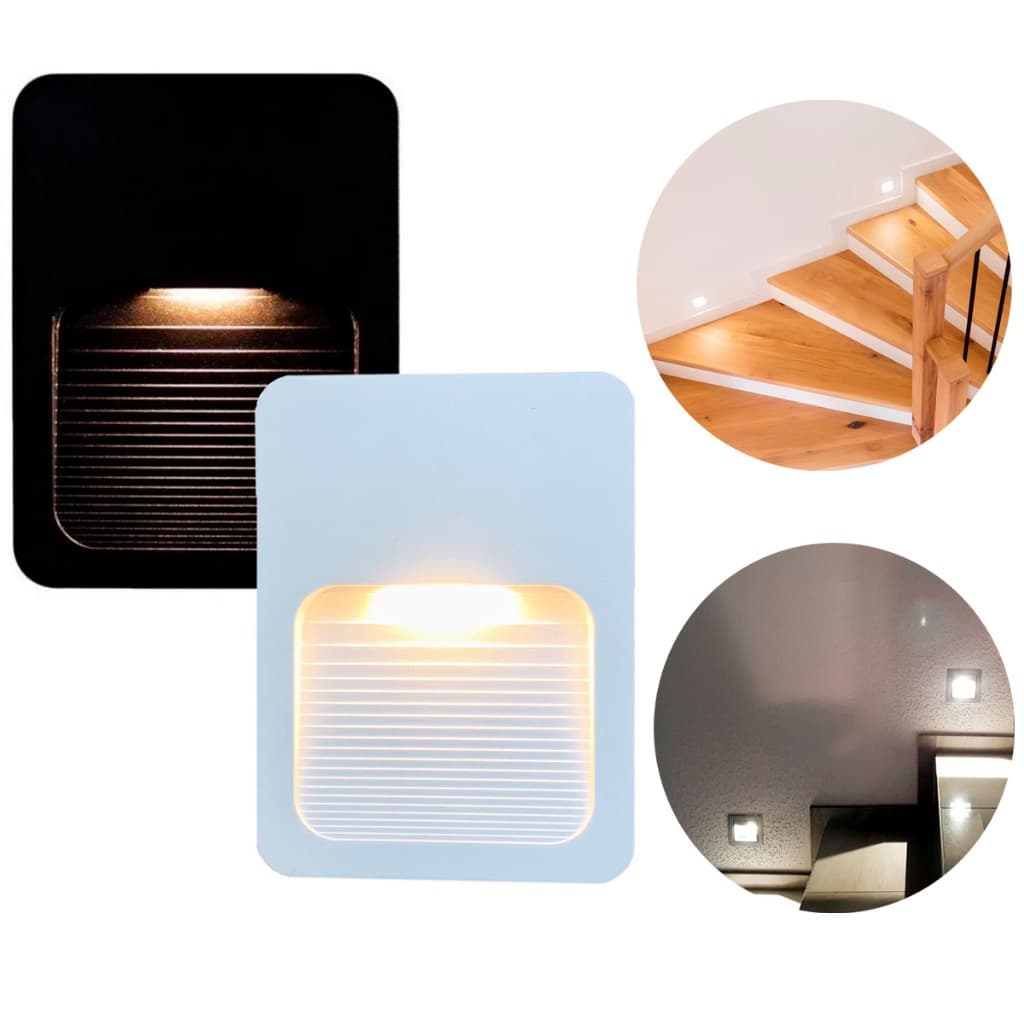 Balizador Parede Escada Ip65 Led 2w 4x2 Externa E Interna
