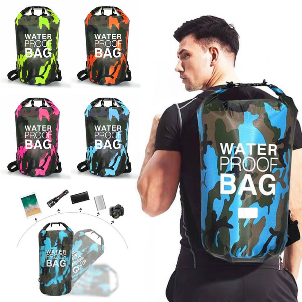 Bolsa Impermeável Saco Estanque 5l 10l 20l Camping Bag Pesca Praia Agua