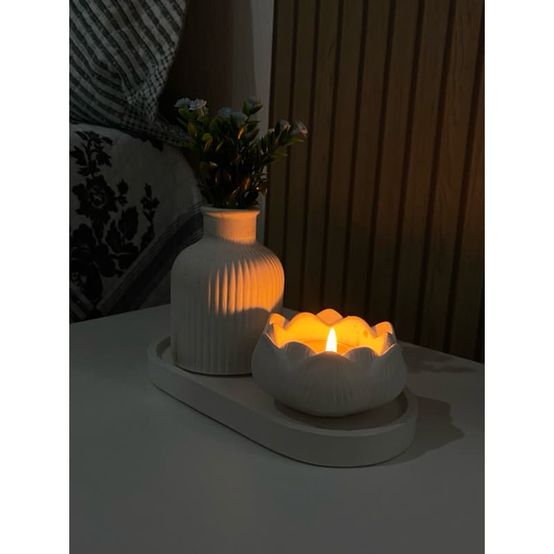 kit Conjunto Decoração Cabeceira Vela Aromática