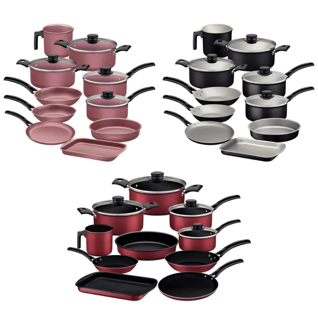 Jogo De Panelas Tramontina Turim 10 Peças Antiaderente Starflon Max Rosa - Preto - Vermelho