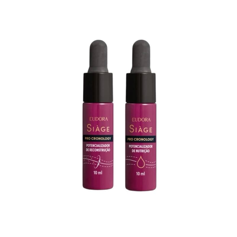 Kit Potencializador de Siàge Pro Cronology Reconstrução 30ml + Nutrição 30ml Eudora