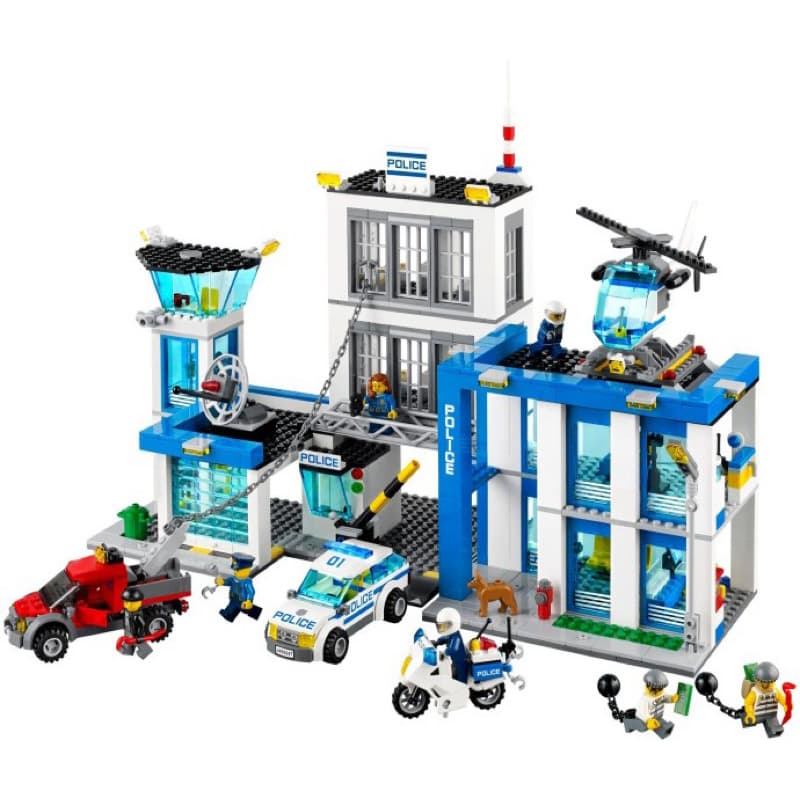 Lego City 60047 Police Station (semi-novo sem caixa 2014) 854pcs Lego original completo raridade