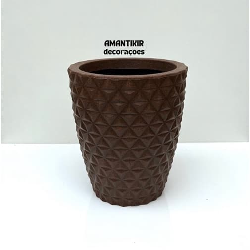 Vaso de Planta Decorativo Reciclável em Polietileno Moderno Coluna Diamante Ref. A76