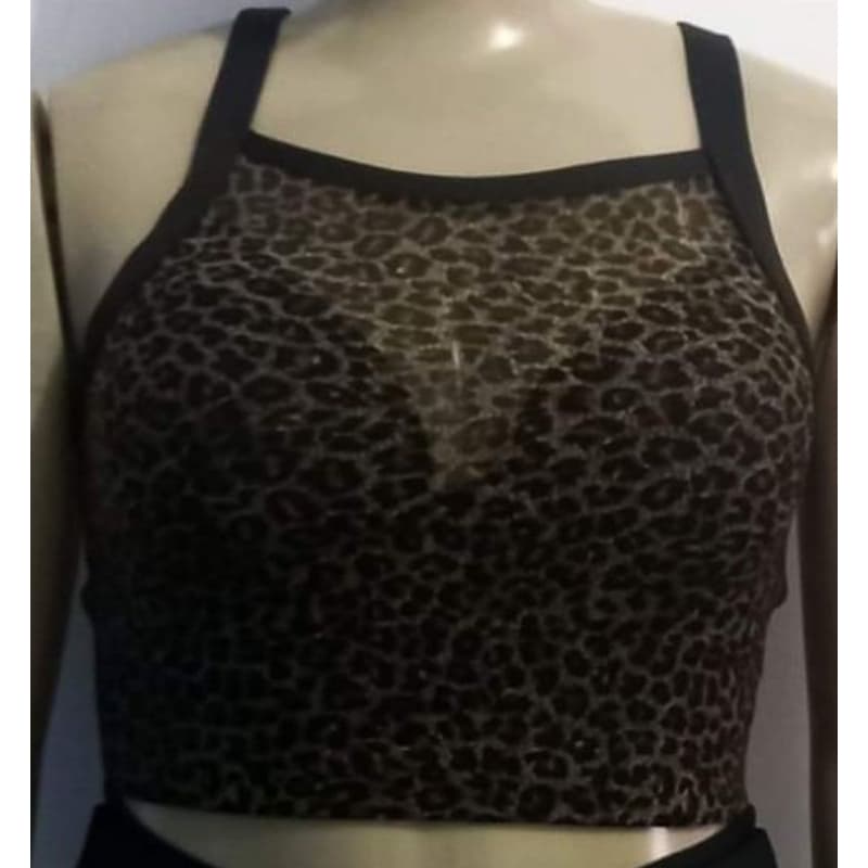 TOP CROPPED BIQUÍNI  46 AO 58 ANIMAL PRINT