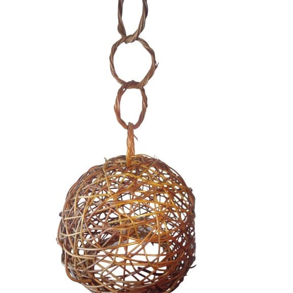 Bola De Cipó Natural Decoração Rustico Diâmetro de 13,5Cm  PEQUENA Não É Algodão nem PCV    1 Unidade.