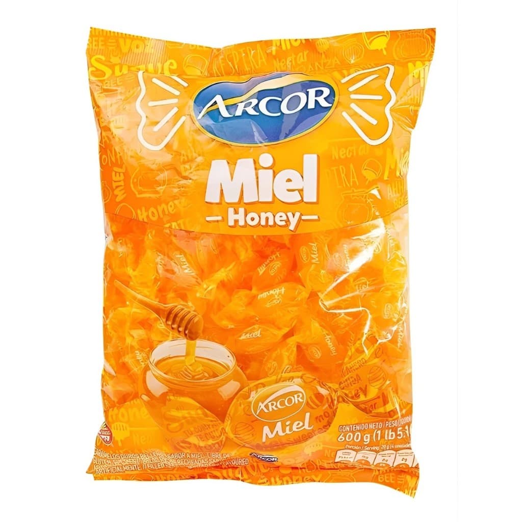 Bala Mastigável De Mel Recheada - 600g Arcor