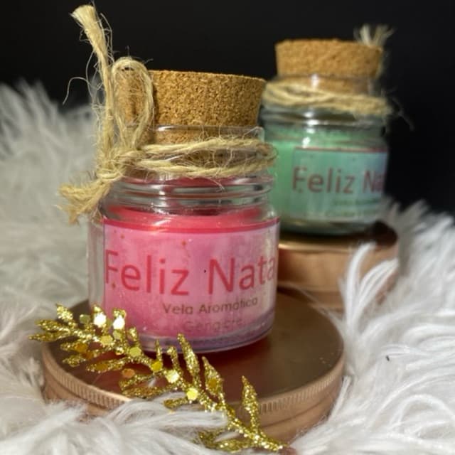 vela aromática vegana 25g, escolha sua fragrância favorita natalina!