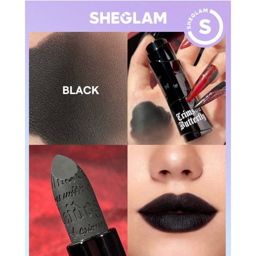 Batom Preto Crimson Butterfly - SHEGLAM