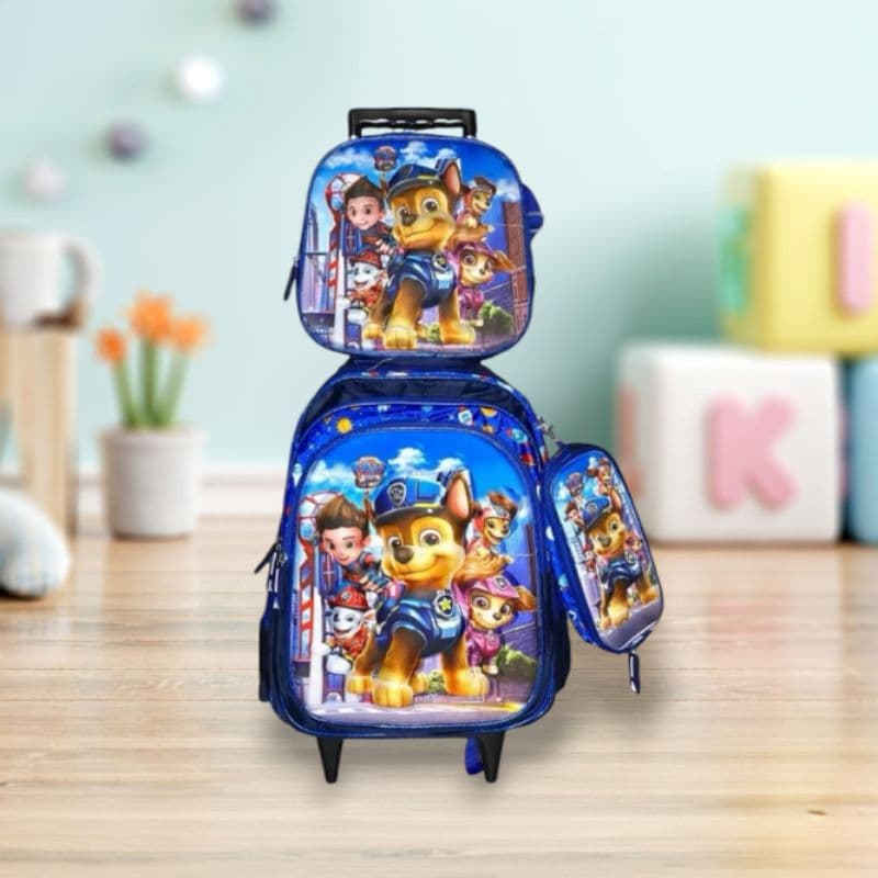kits mochila patrulha canina minino. mochila +estojo +lanchera ideal pra a escola de suas filhos.