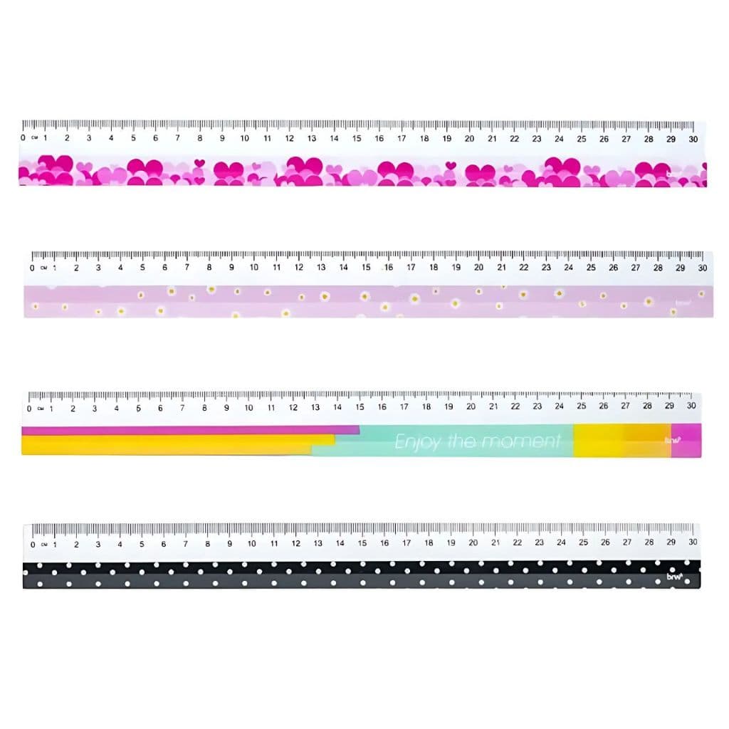 Régua Plástica Estampada BRW Soul 30cm
