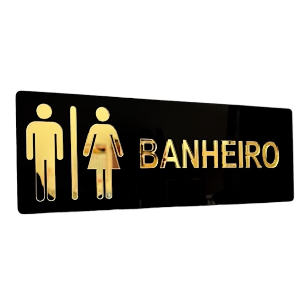 Sinalização de Banheiro em Acrílico – WC Masculino/Feminino