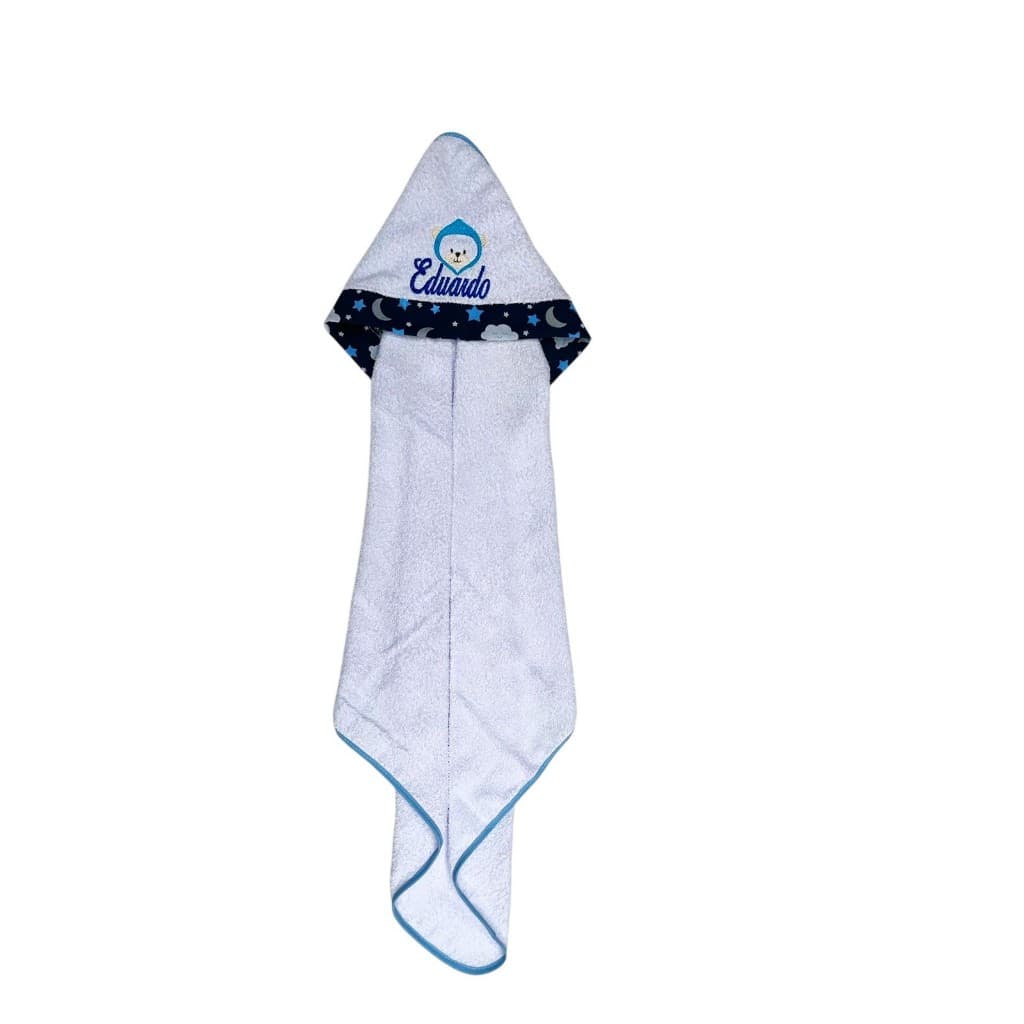 Toalha Personalizada  de Banho Para Bebê Capuz 100% Algodão Bordado