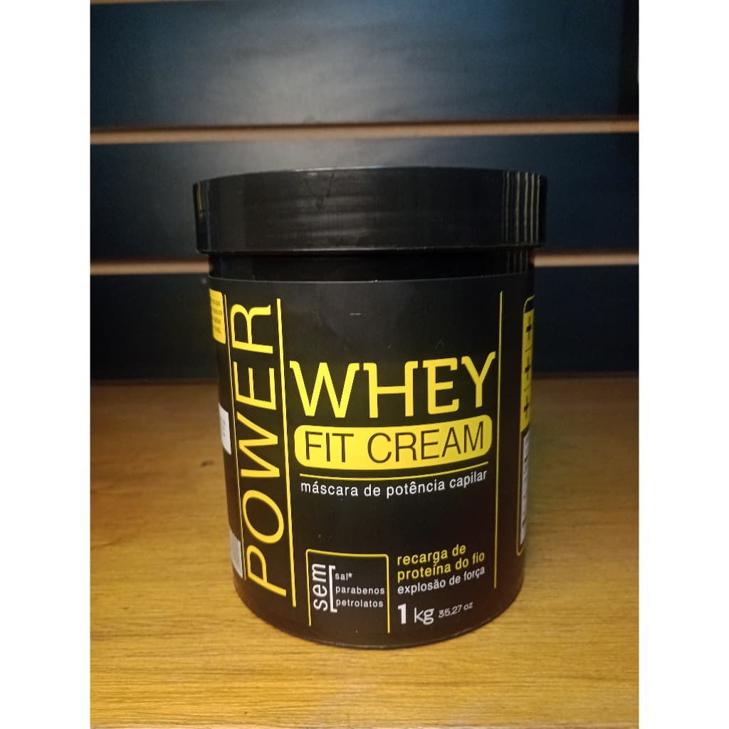 Máscara de  de tratamento potência capilar fit cream Mega Vital 1kg recarga de proteína ao fio