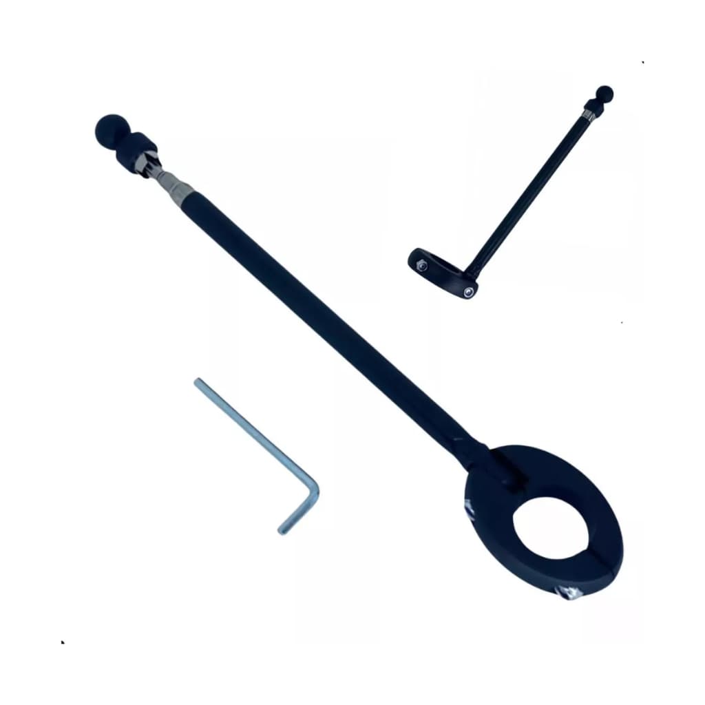 Antena Moto Corta Pipa 6 Estagio Anti Erol Aço Inox Guidão