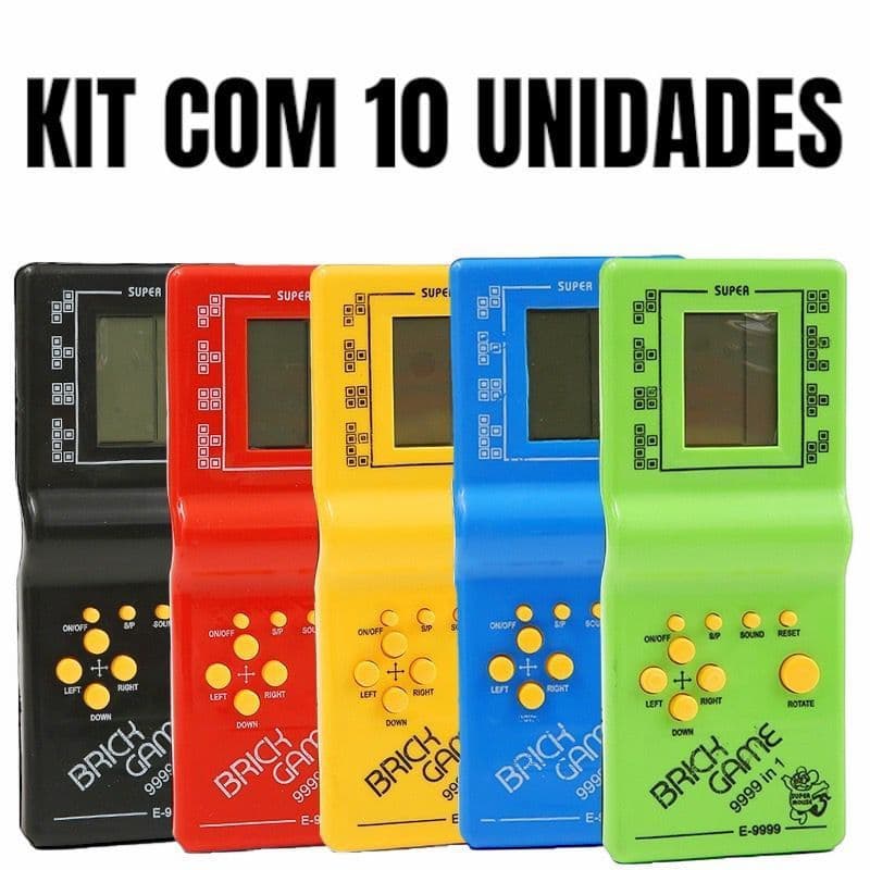 Kit 10 Mini Game Portátil Retro Brinck Game 9999 Jogos Envio Rápido