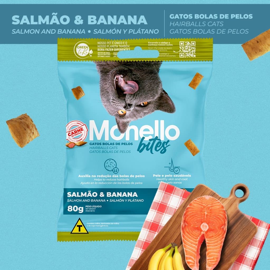 Petisco Monello Bites para Gatos – Snack Irresistível, Ideal para Recompensas e Momentos de Carinho!