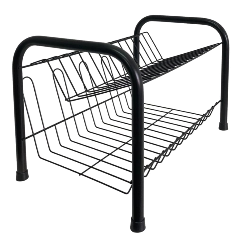 Escorredor De Louças Duplo Preto Cozinha