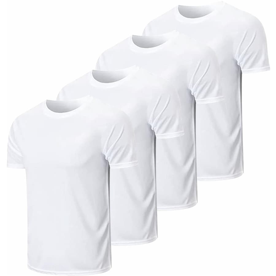 Kit 4 Camisetas Masculinas Poliéster Lisas Para Personalização Sublimação SilkScreen Estampa