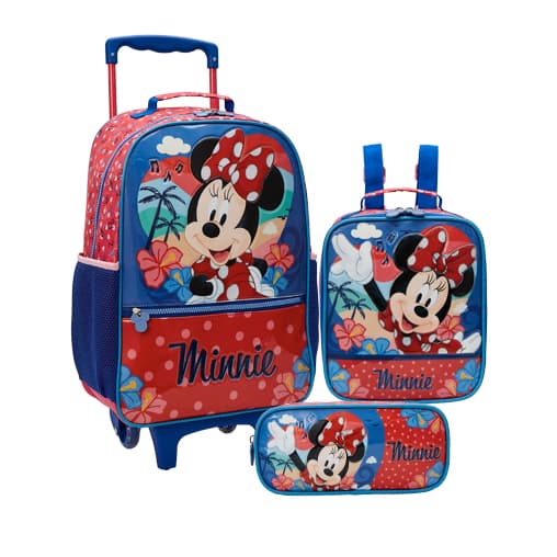 Kit Mochila G Minnie Lancheira Estojo Original Xeryus EscolaR