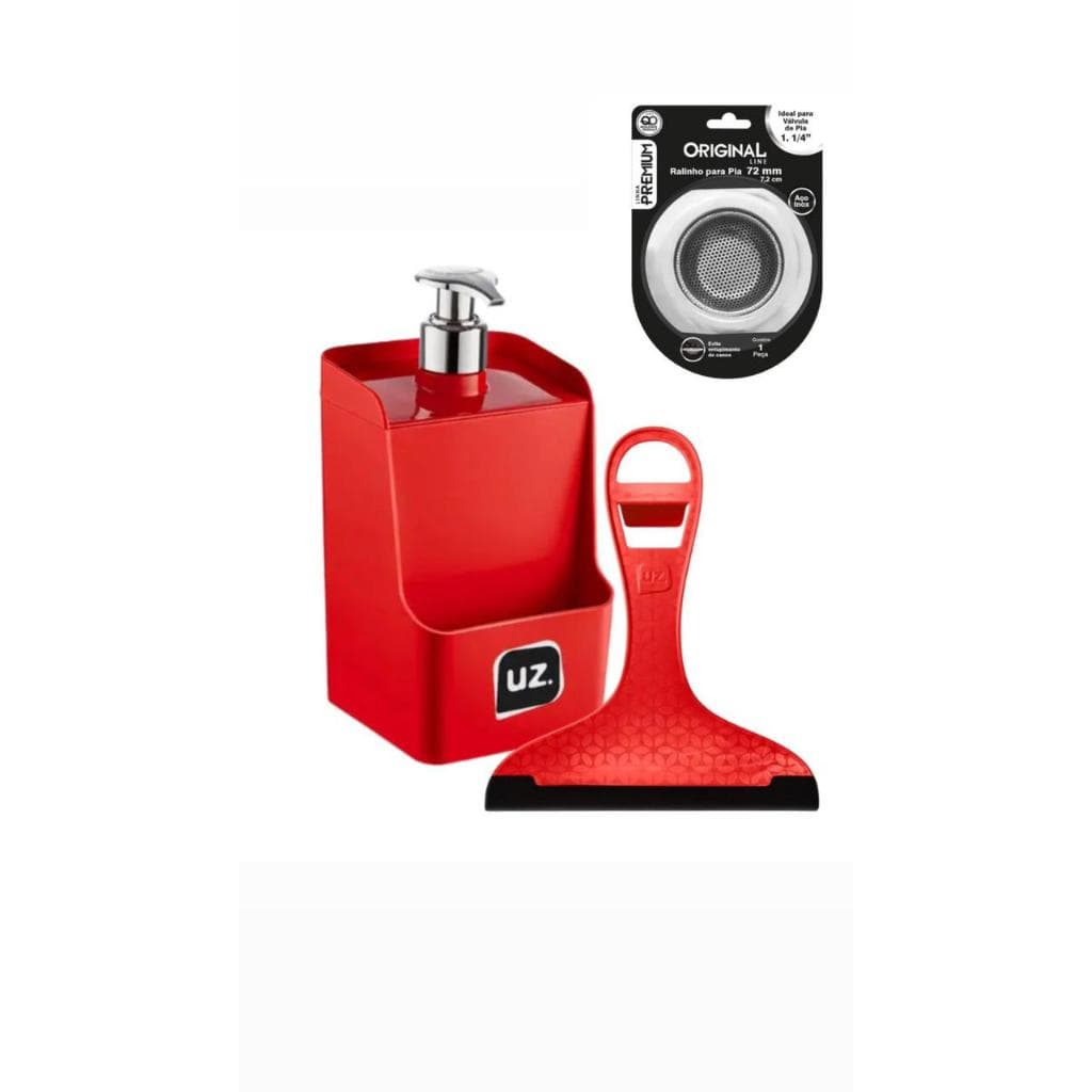 KIT LOUÇA PORTA DETERGENTE+ RALO+RODO ORIGINAL