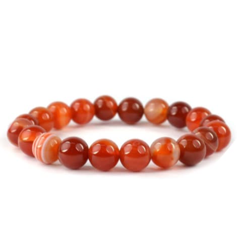 Pulseira Cristal Cornalina - Disposição e Felicidade