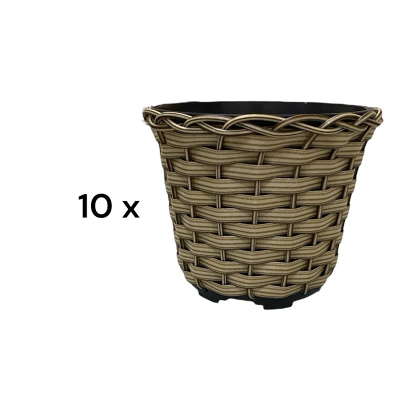 kit 10 Vasos para Planatas Azaleia Decorativo Fibra Sintético