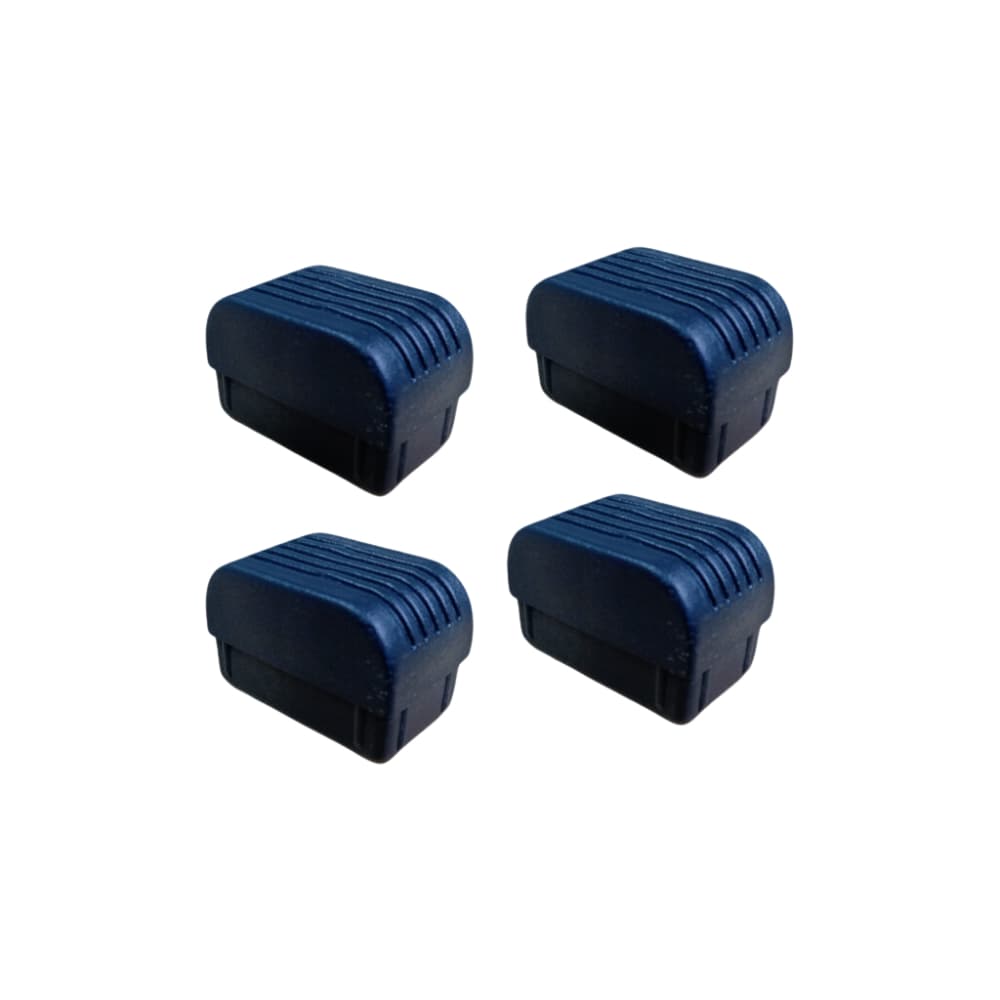 Ponteira 30x50 Interna Preta para Metalon Riscada Alta - 4unid