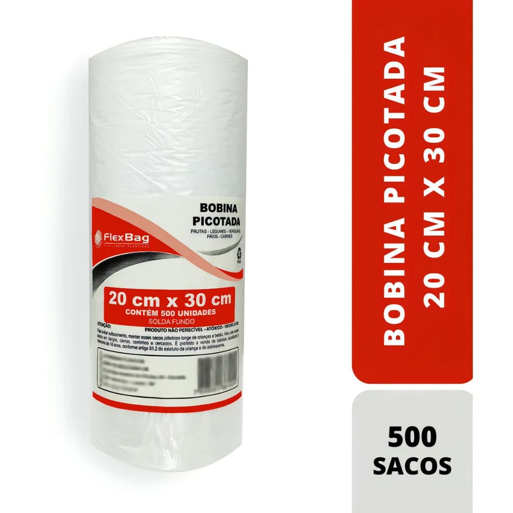Bobina 30x40 Picotada Reforçada para 3KG