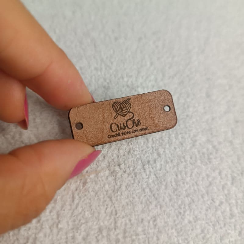 ETIQUETAS EM COURO SINTETICO 0.8 MM TAM 3,5 X1, 5- ENVIO IMEDIATO