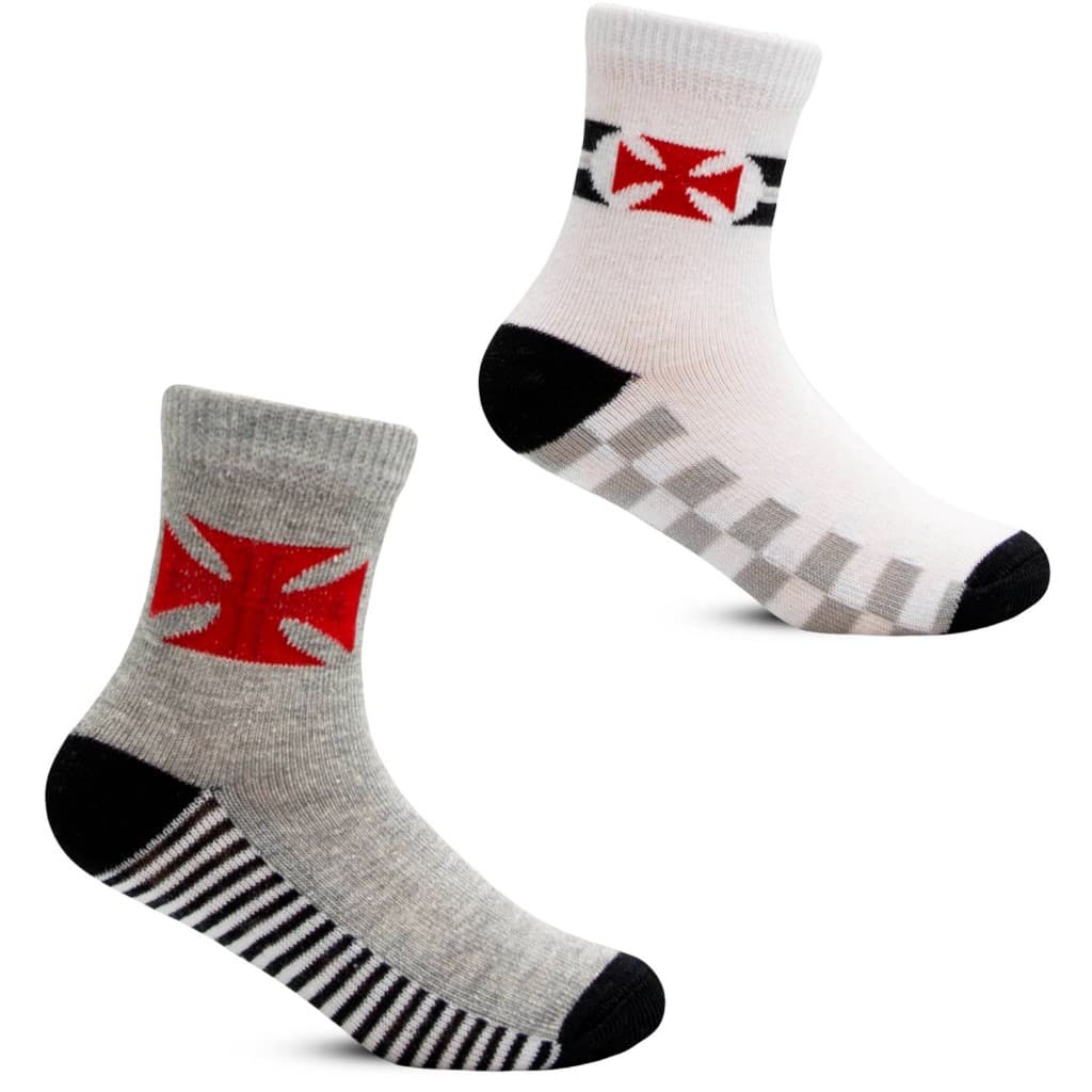 Kit 2 Pares Meia Infantil Juvenil Futebol Clube Vasco da Gama