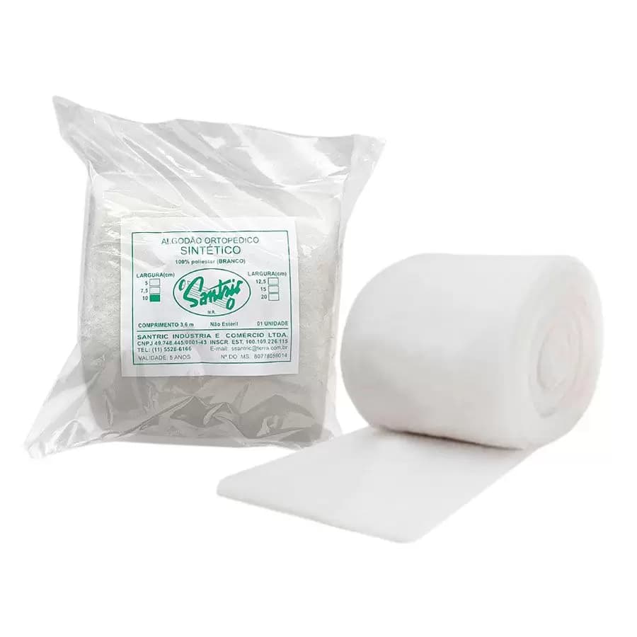 Algodão Sintético Santric 10cm X 3,60mt Pacote Com 1 Rolo