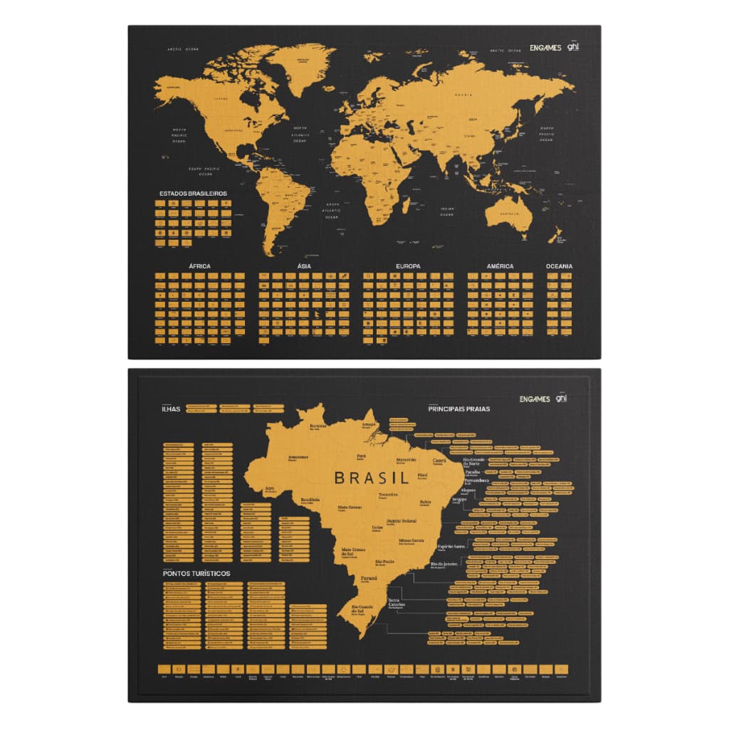Mapas Raspadinha Mundi Do Brasil Viagem Lugares Visitados Bandeiras Presente Passeios Scratch Map