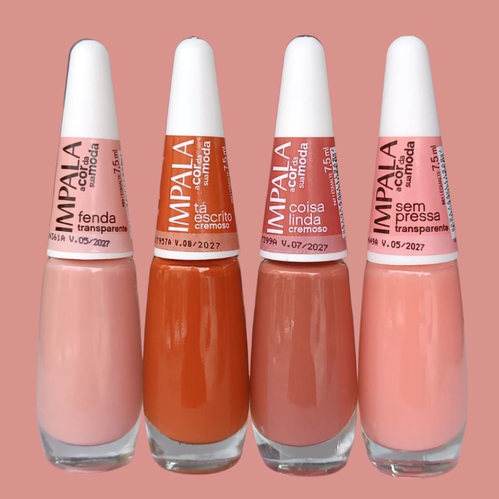 Impala Kit Esmalte Sem Pressa Tá Escrito Fenda Coisa Linda Tons Coral