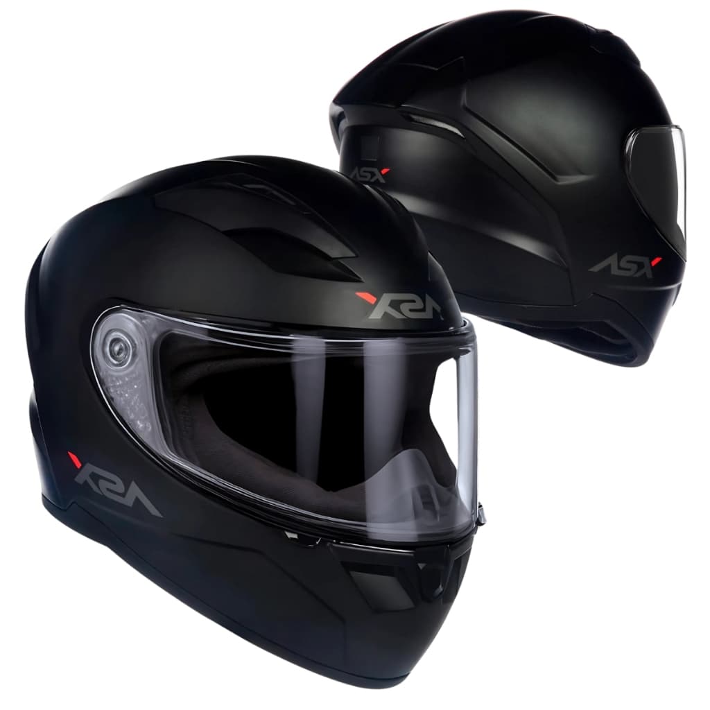 Capacete fechado Moto Motociclista motoqueiro Original Asx City Solid Unissex preto fosco e brilhante