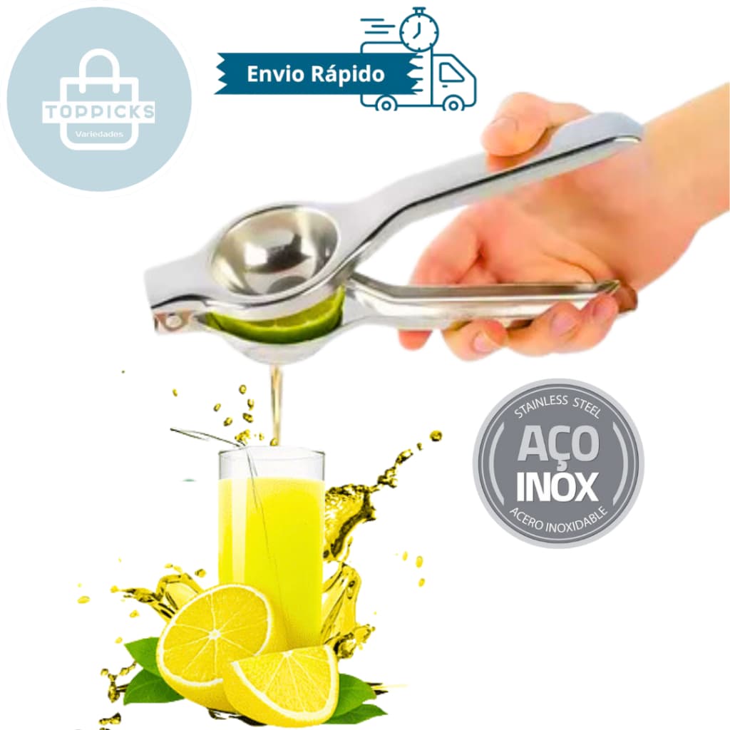 Espremedor de Limão Manual Por Pressão Portátil De Aço Inox Para Extração De Suco Sem Esforço Espremedor De Fruta
