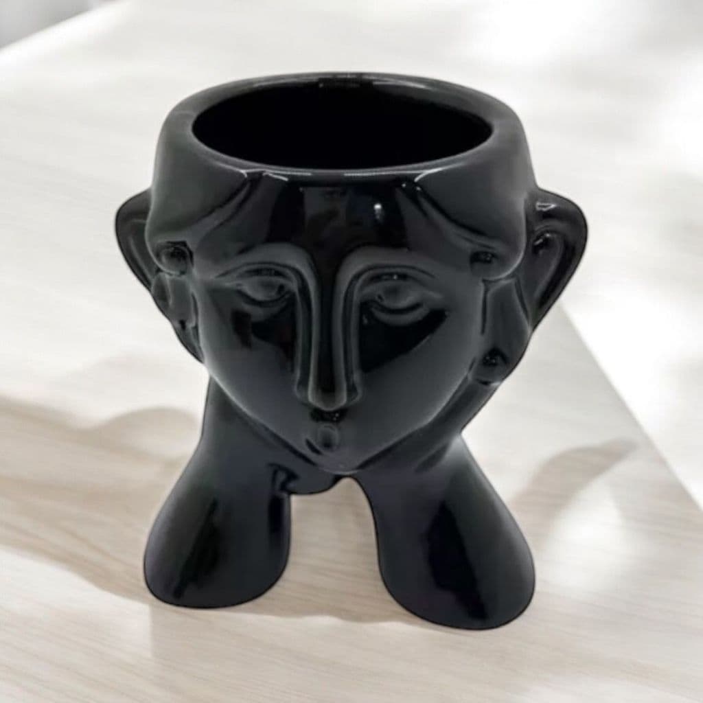 Vasinho de Cachepot  Cabeça pra decoração feito de Porcelana Planta