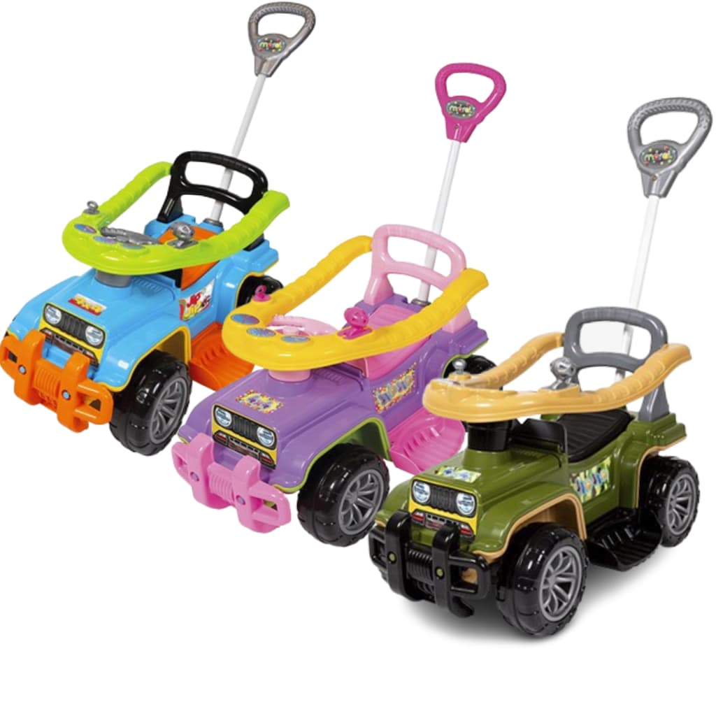 Carrinho de Passeio Jip Jip Infantil Com Empurrador Andador Quadriciclo Bebe Criança