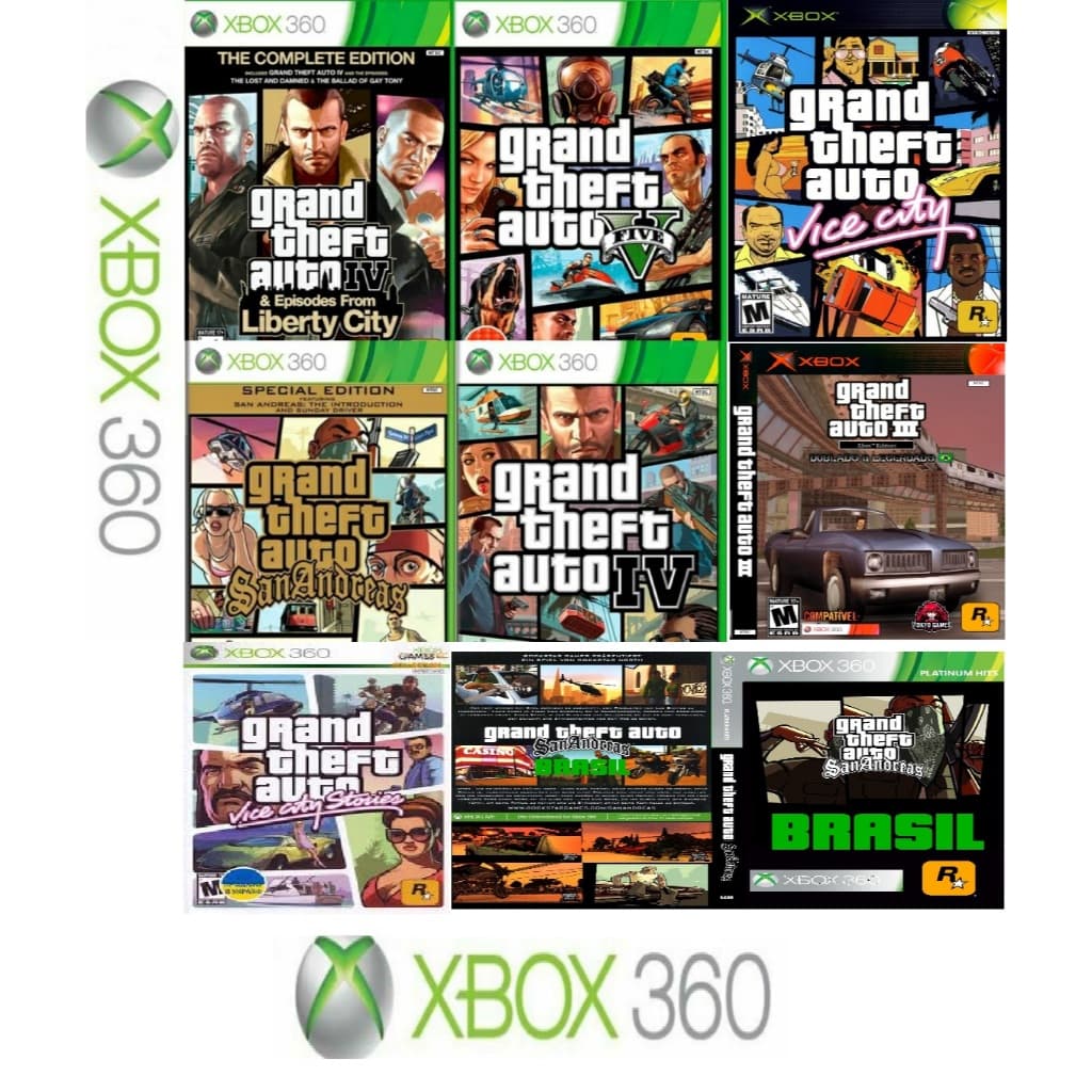 Coleção GTA para Xbox 360 Com RGH Completo