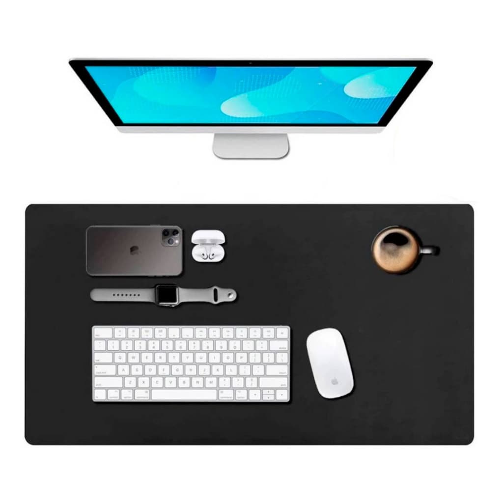 MOUSE PAD PRETO GAMER TAPETE GAMER GRANDE 90x40 ESCRITÓRIO CASA ALTA QUALIDADE NEOPRENE