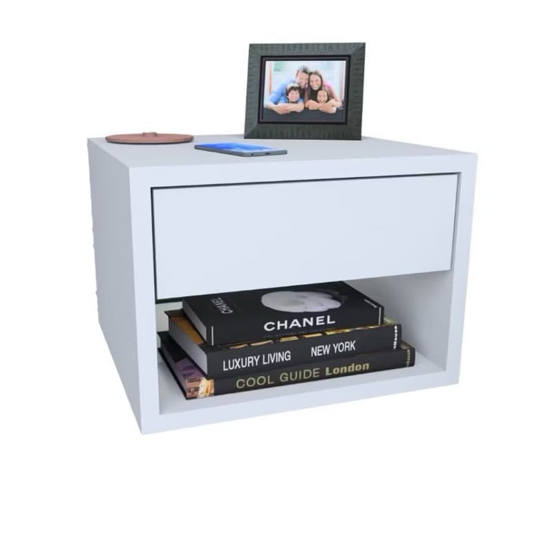 Mesa de Cabeceira Nicho com Gaveta para Quarto