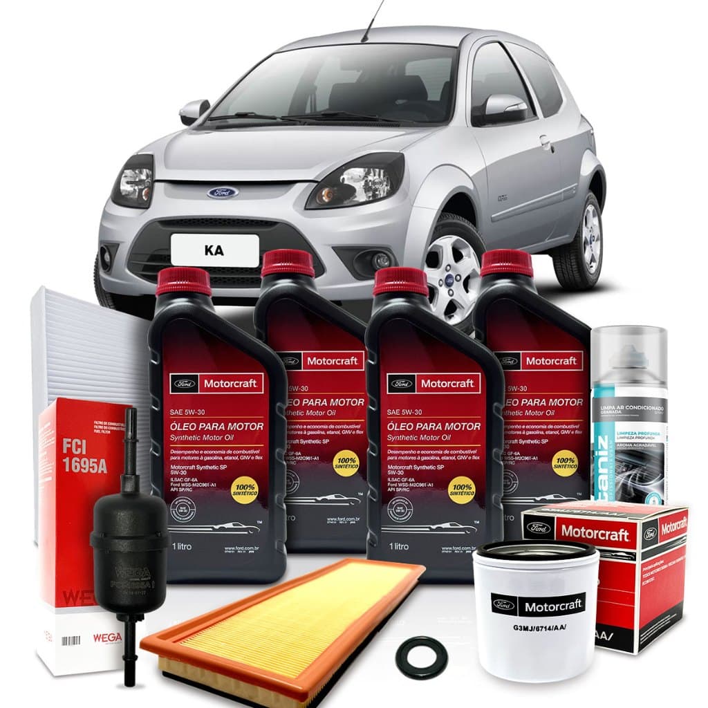 Kit Revisão Motorcraft 5w30 Ford Ka Zetec Rocam Flex 1.0 2008 2009 2010 2011 2012 2013