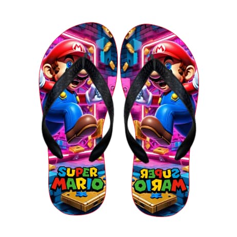 Chinelo Mario Lançamento Top Unissex Promoção Game