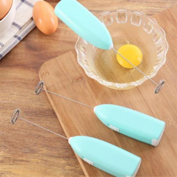 2 Pcs Mini Mixer Elétrico Inox Misturador Portatil Batedor Para Cozinha Mexer Claras De Ovos Leite Café