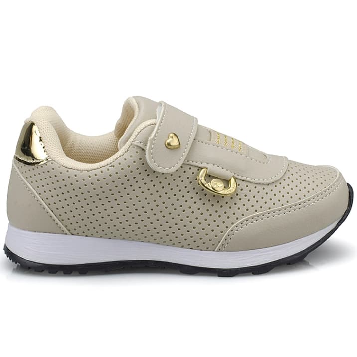 Tênis Infantil Menina Casual Com Velcro Super Macio Lançamento