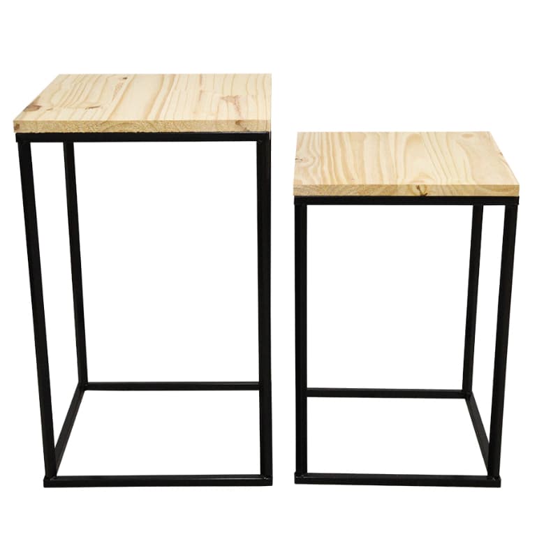 Kit 2 Mesas Quadradas para Decoração em Geral.